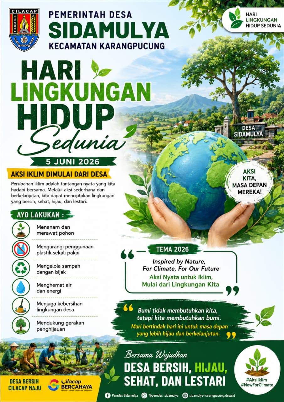  Merawat Bumi, Menjaga Desa: Semangat Hari Lingkungan Hidup Sedunia 2026 di Desa Sidamulya
